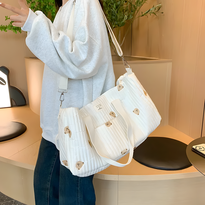 Large Cotton Travel and Diaper Bag