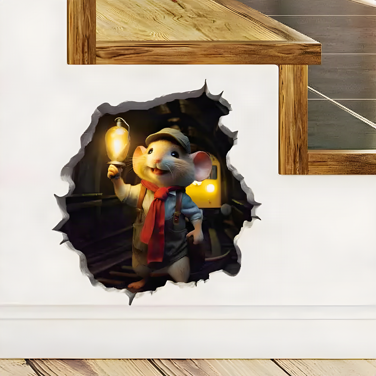 Mouse Hole Wall Stickers