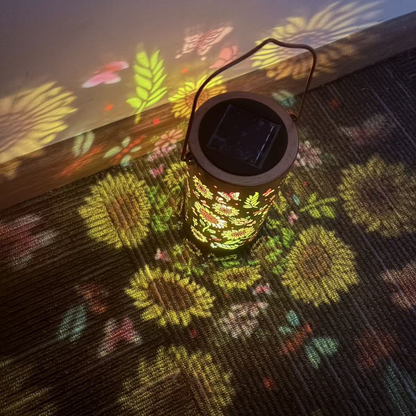 Solar Sunflower Projection Lantern