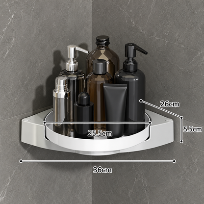 Rotating Corner Bathroom Shelf