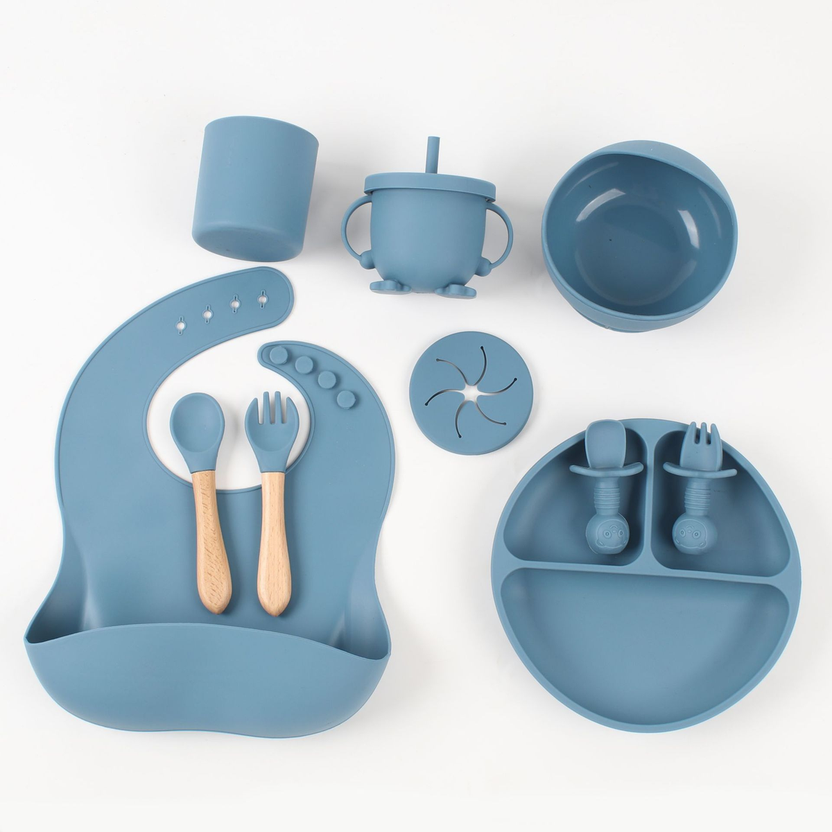 Ten-Piece Silicone Baby Feeding Set