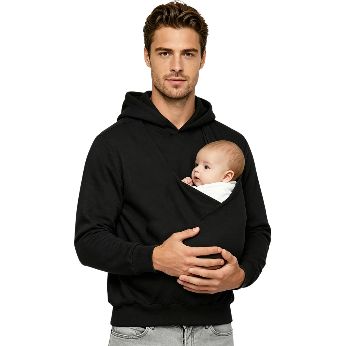 Men's Baby Pouch Hoodie