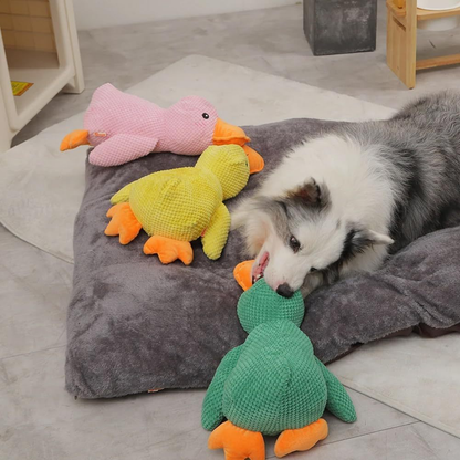 Squeaky Duck Plush Dog Toy