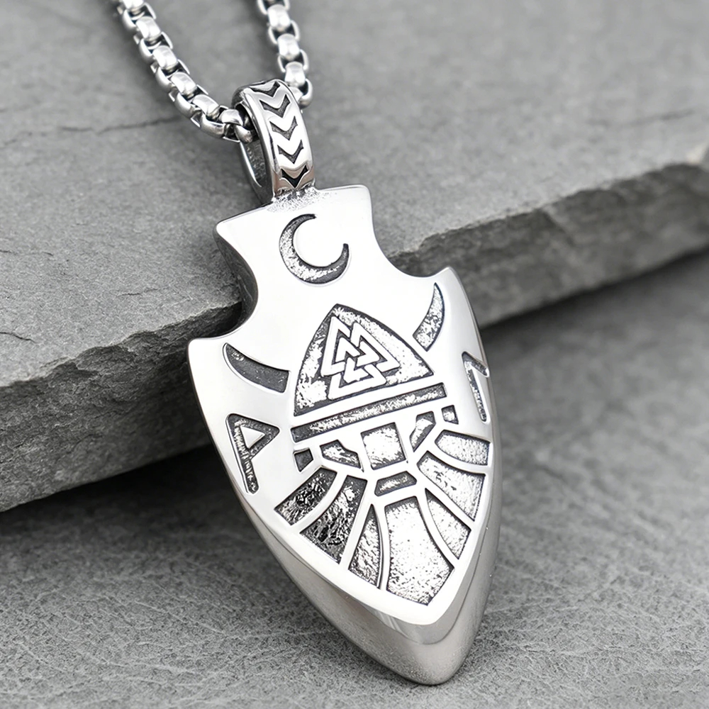 Double-Sided Viking Arrow Pendant