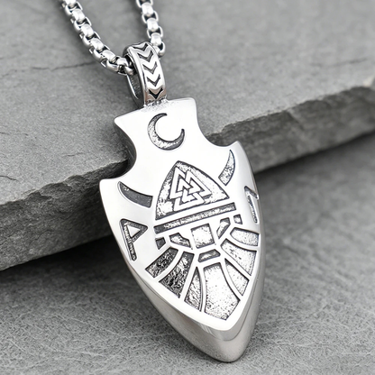 Double-Sided Viking Arrow Pendant