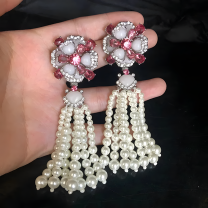 Floral Tassel Jewelry Set
