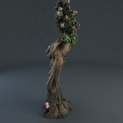 Tree and Bird Resin Statue