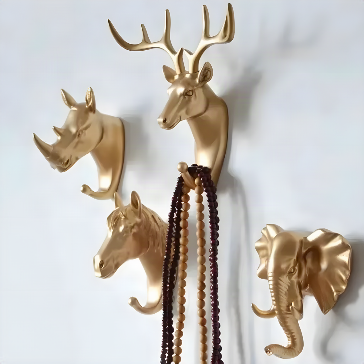 Gold Animal Wall Hooks
