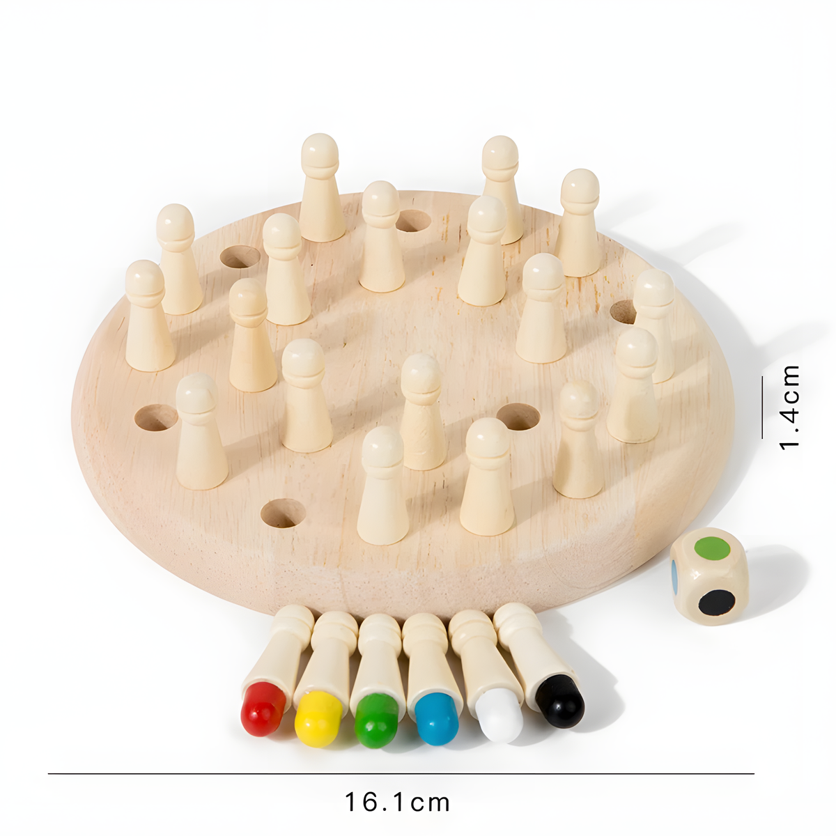 Wooden Color Memory Peg Game