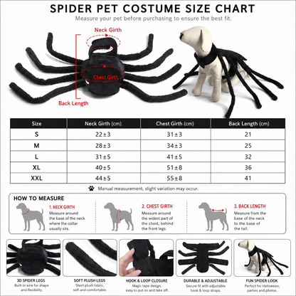 Halloween Spider Pet Costume