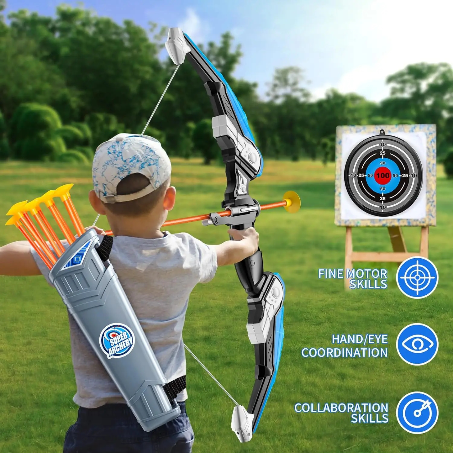 Kids Light-Up Bow and Arrow Set