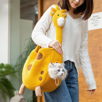 Plush Giraffe Pet Carrier Bag