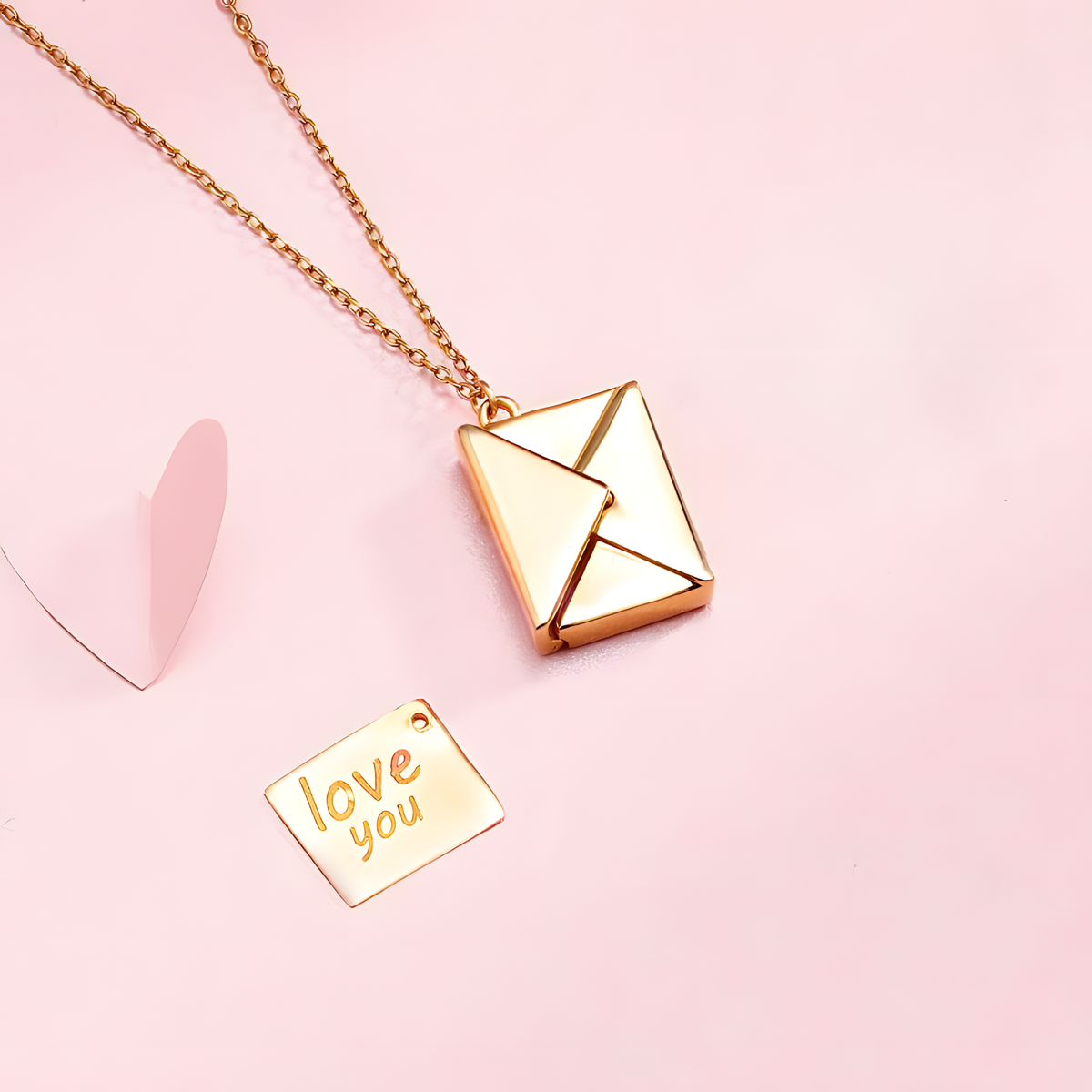Opening Envelope Pendant Necklace