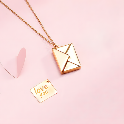 Opening Envelope Pendant Necklace