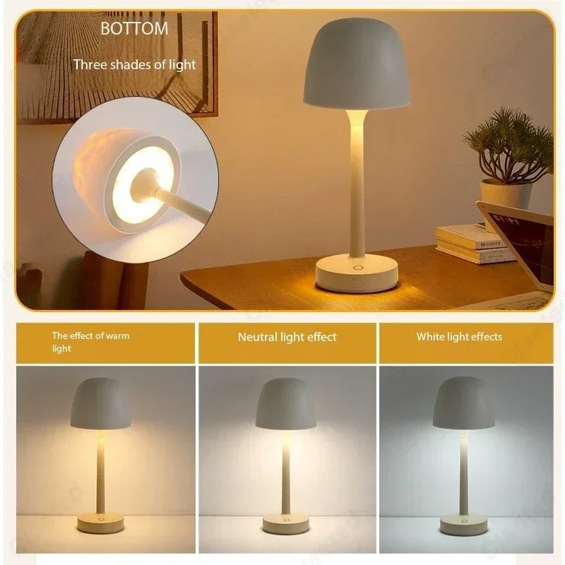 Champignonbordlampe med vandbølgeprojektion
