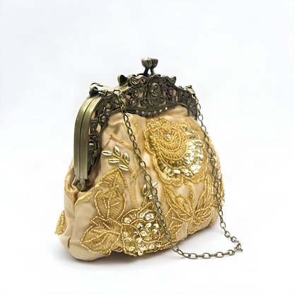 Floral Beaded Evening Bag