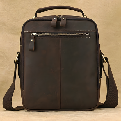Multi-Zip Shoulder Messenger Bag