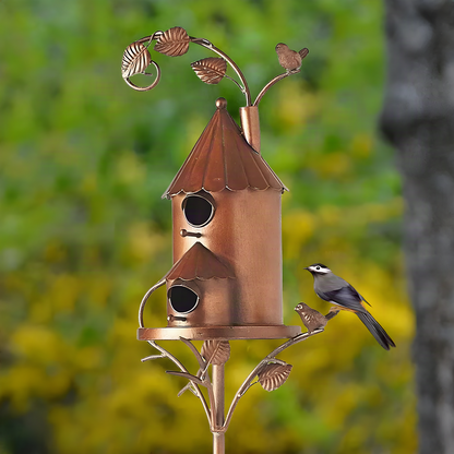 Metal Garden Birdhouse