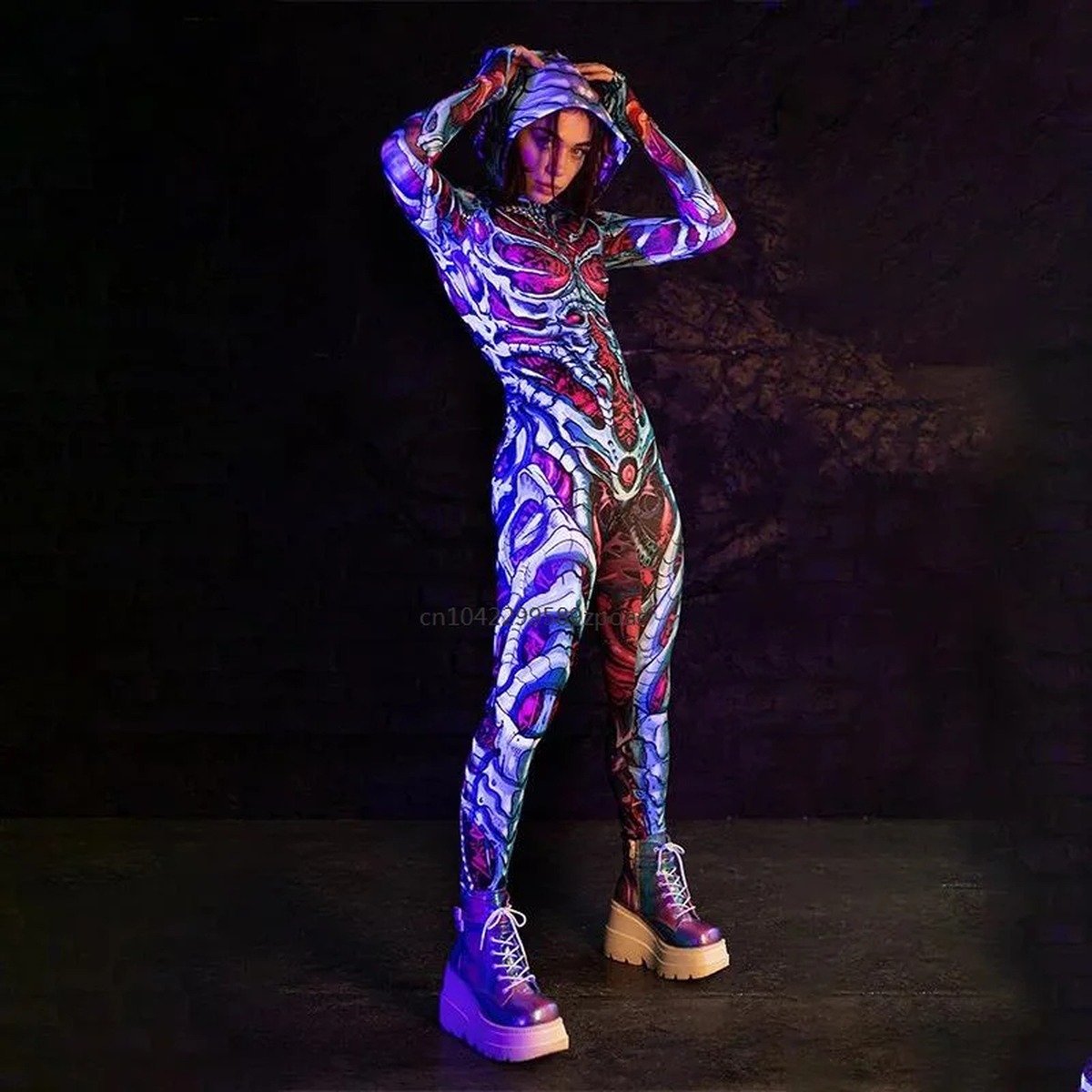Colorful Skeleton Bodysuit