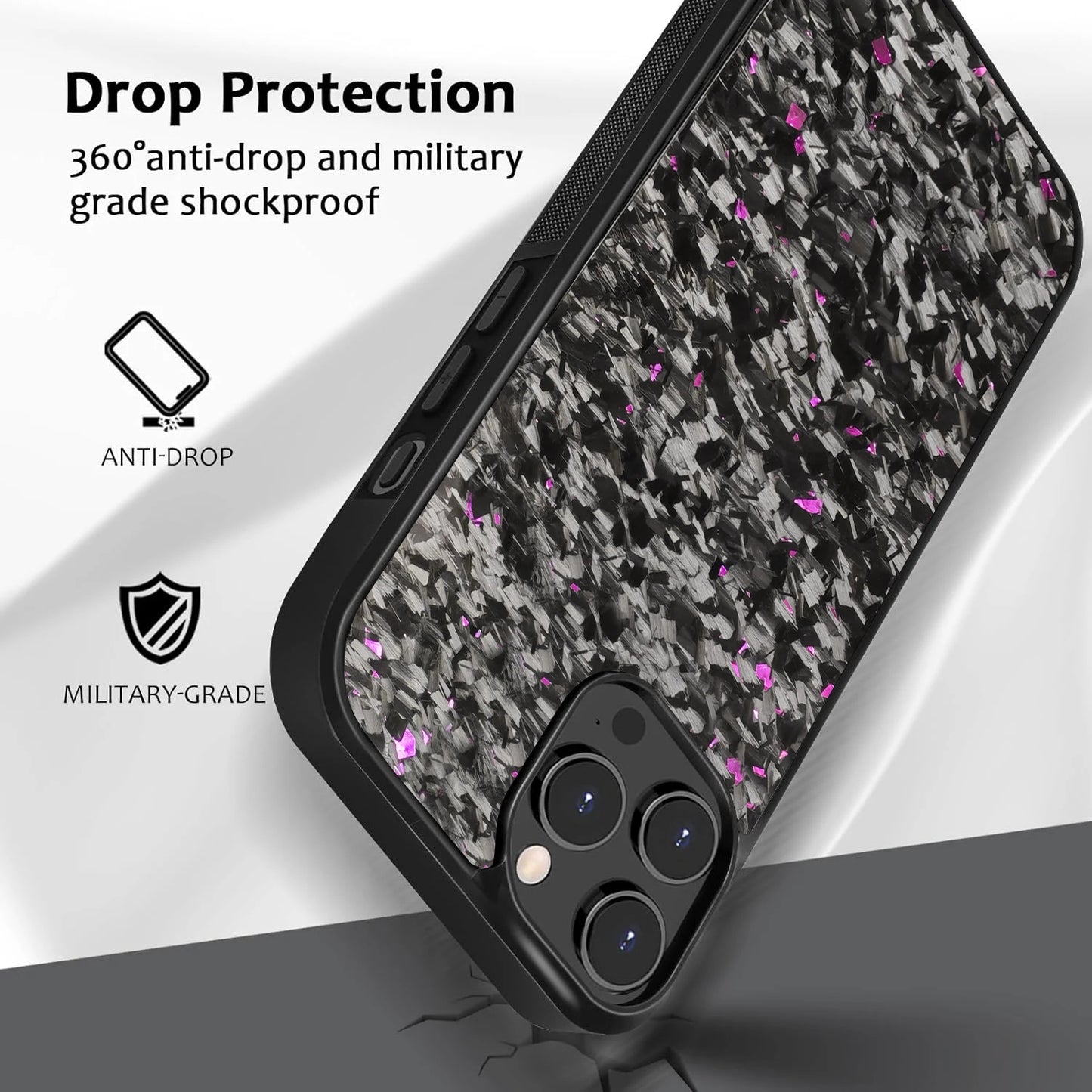 Smidd kolfiber TPU-telefonskal