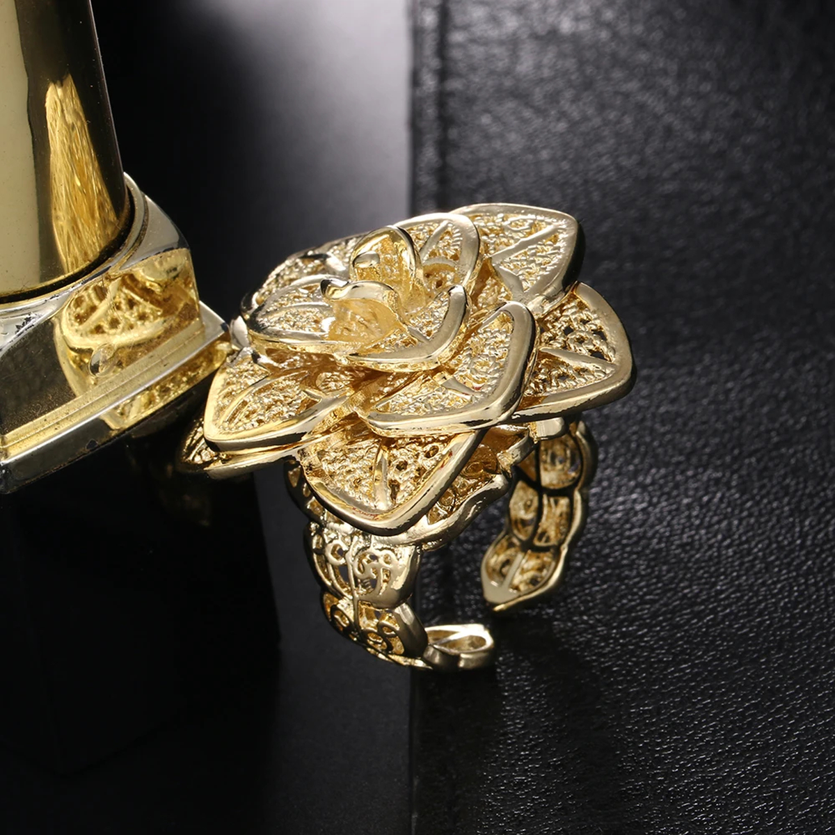 Three-Layer Flower Ring