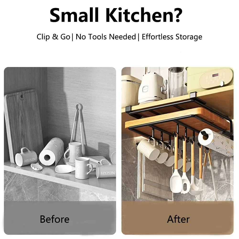 No-Drill Under-Cabinet Storage Rack