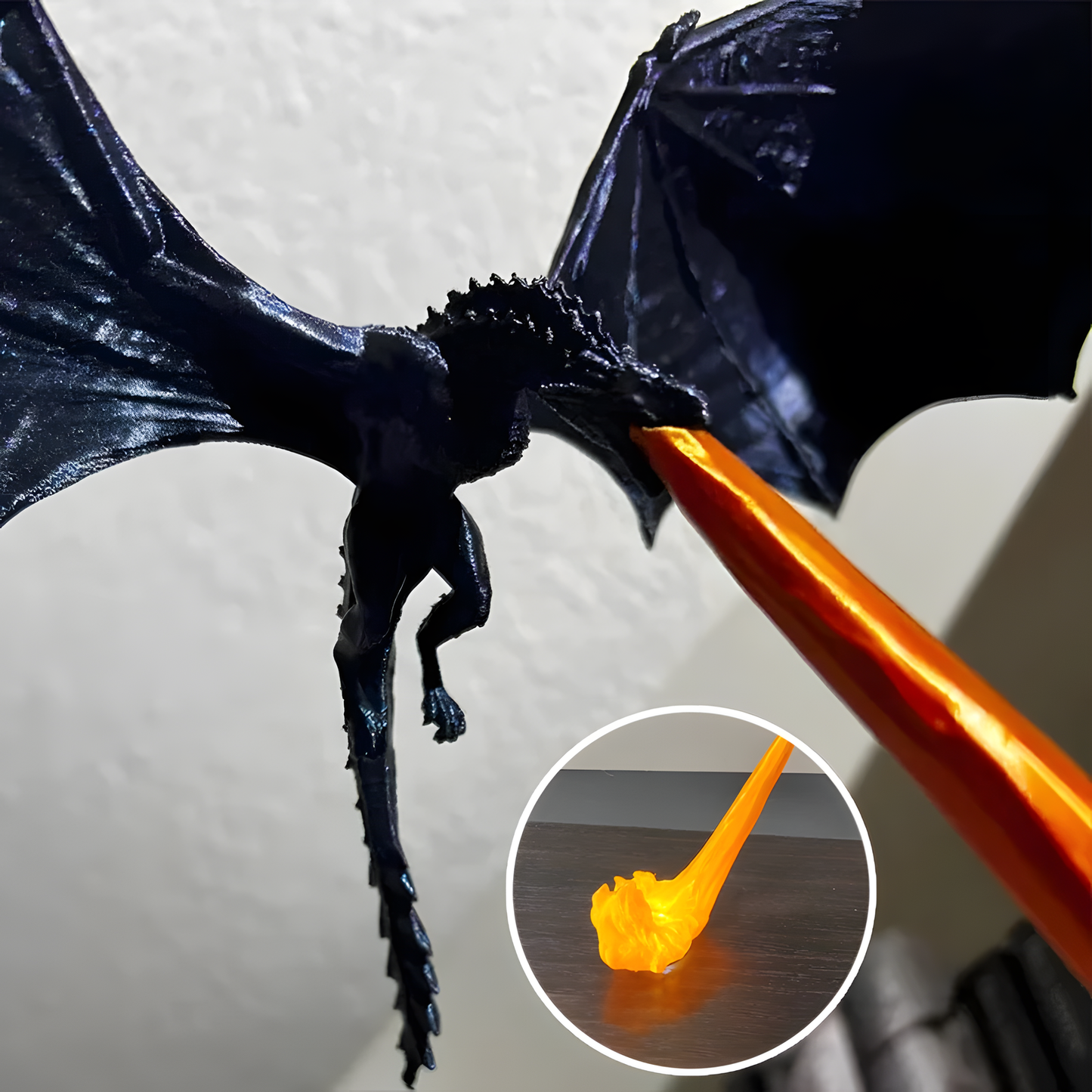 Fire-Breathing Dragon Bookshelf Statue