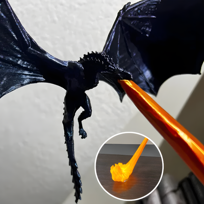 Fire-Breathing Dragon Bookshelf Statue
