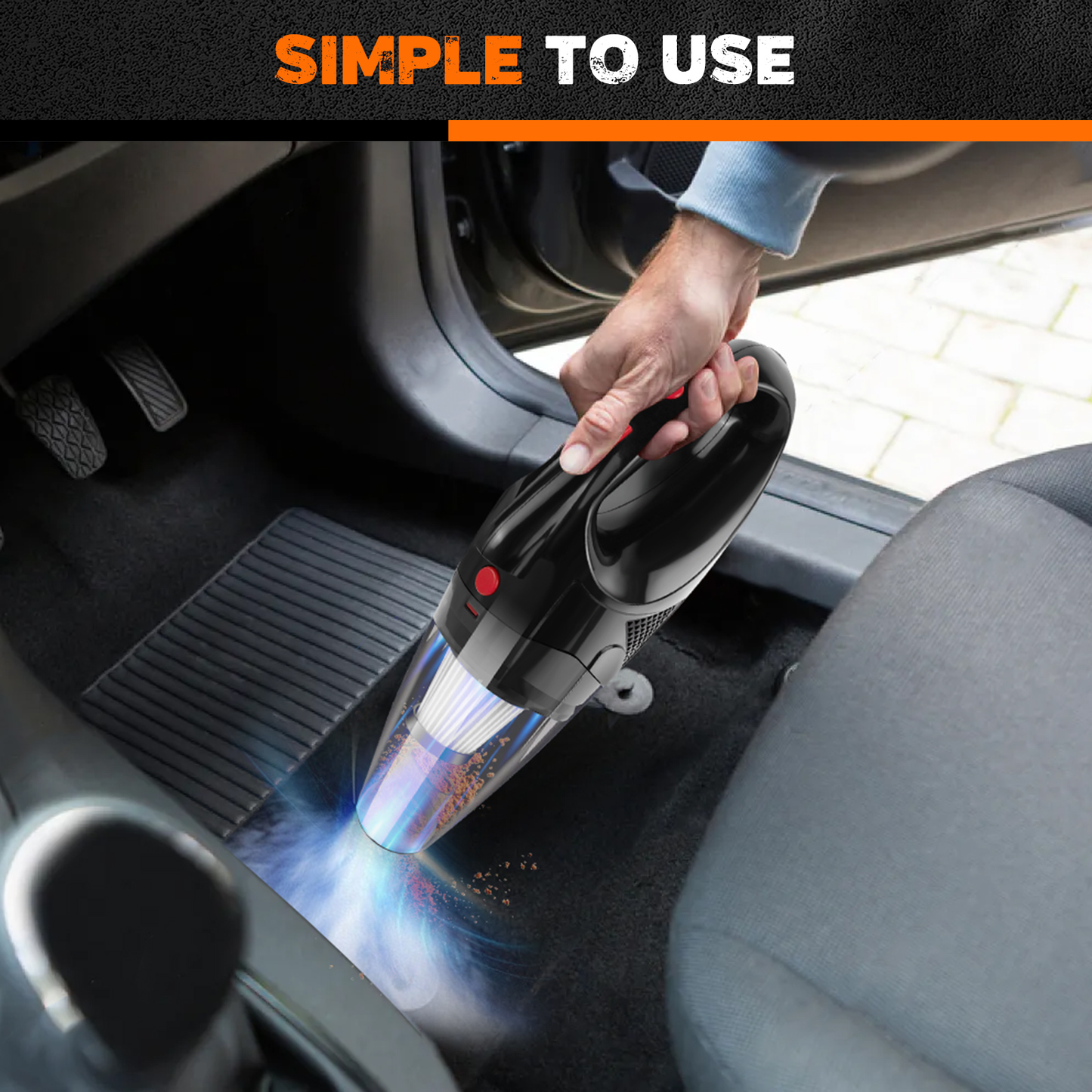 Cordless Car Vacuum with Charging Cable