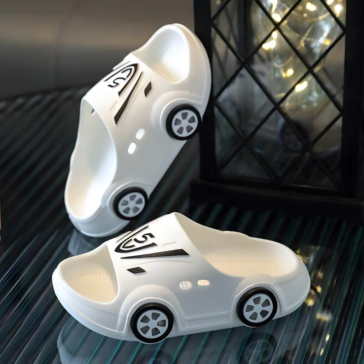 Light-Up Car Slippers for Kids