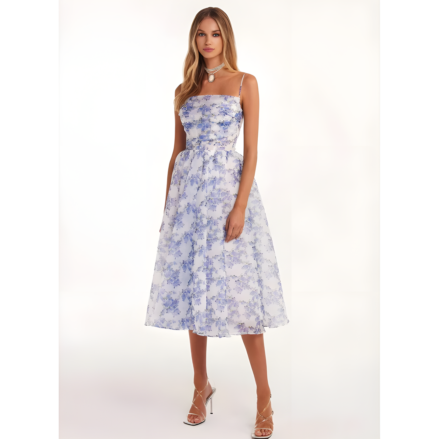 Off-Shoulder Chiffon Evening Dress