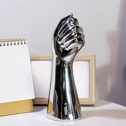 Hand-Shaped Ceramic Vase