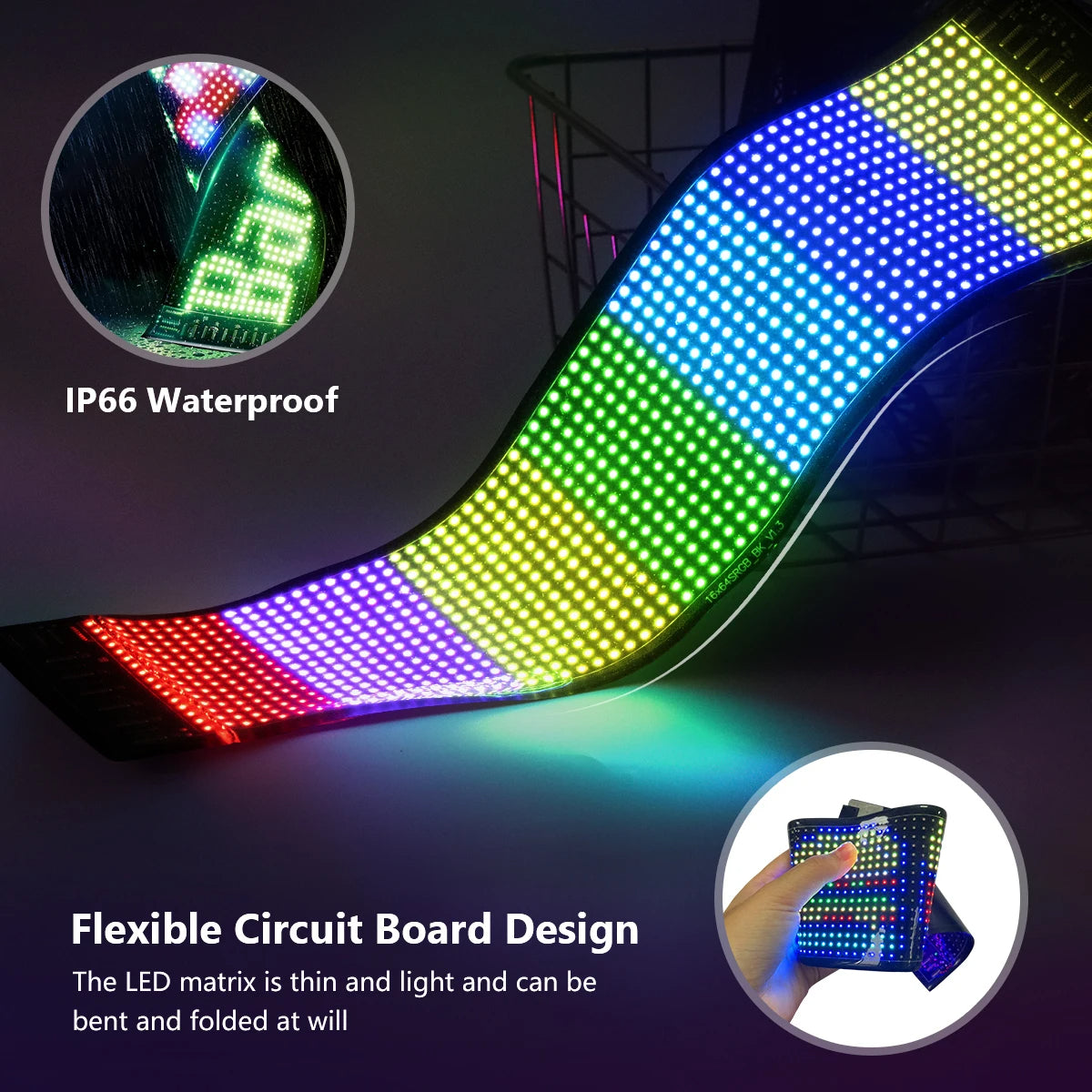 Flexibel LED-panel för bilar