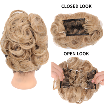 Curly Comb-In Bun Hairpiece