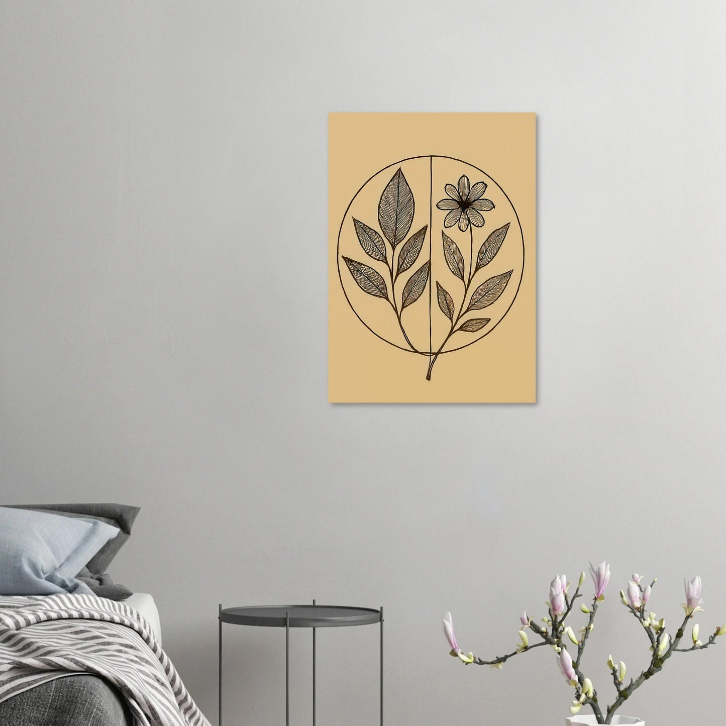 Frukter Botanisk Konsttryck – Elegant Linjeteckning på Premium Halvblankt Papper, Välj Din Storlek