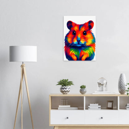 Djur: Vibrant Pop Art Hamster Poster - Colorful & Expressive Wall Art in Various Sizes