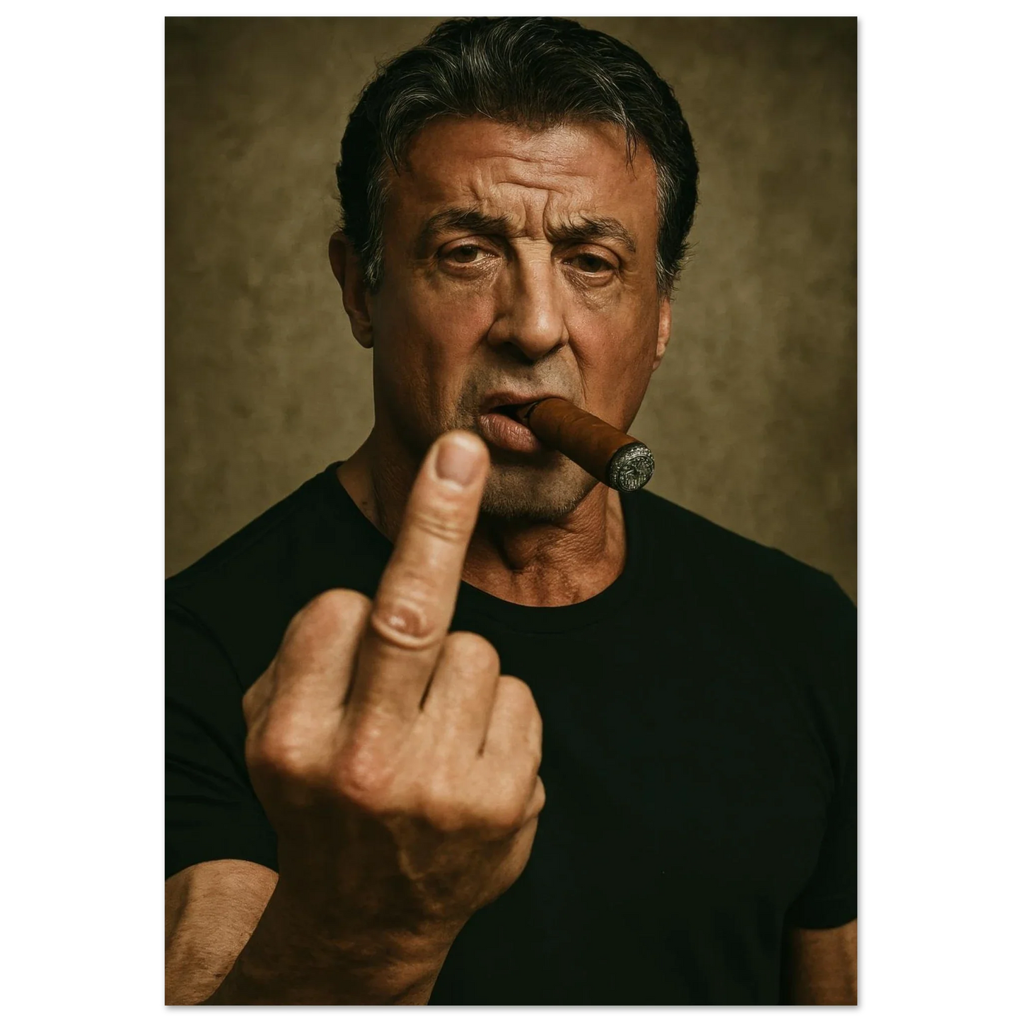 Iconic Stallone "Attitude" Poster: Bold Statement Art in Premium Print Quality