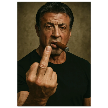 Iconic Stallone "Attitude" Poster: Bold Statement Art in Premium Print Quality