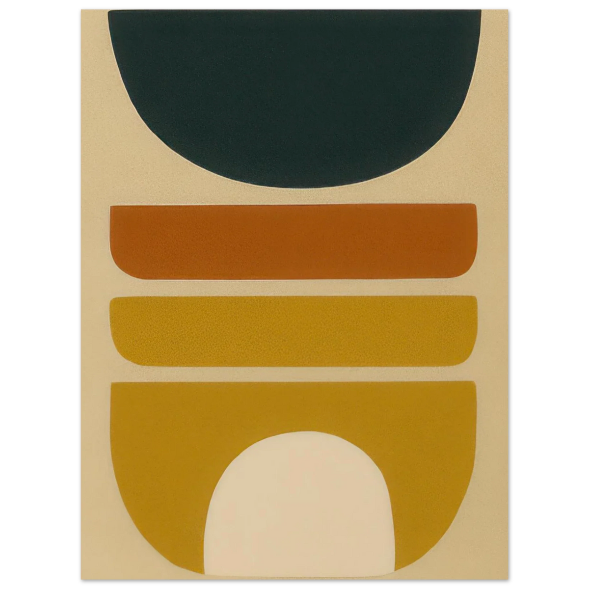 Abstrakt Minimalist Earth Tones Art Print – Modern Geometric Wall Decor for a Serene Home