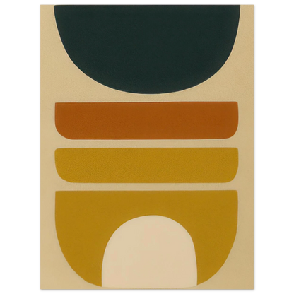 Abstrakt Minimalist Earth Tones Art Print – Modern Geometric Wall Decor for a Serene Home