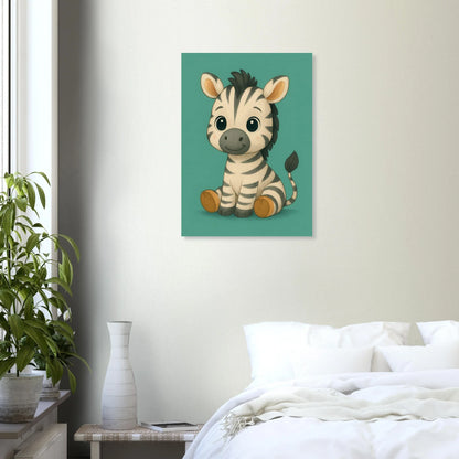 Söt liten zebra konsttryck – Perfekt för barnrummet