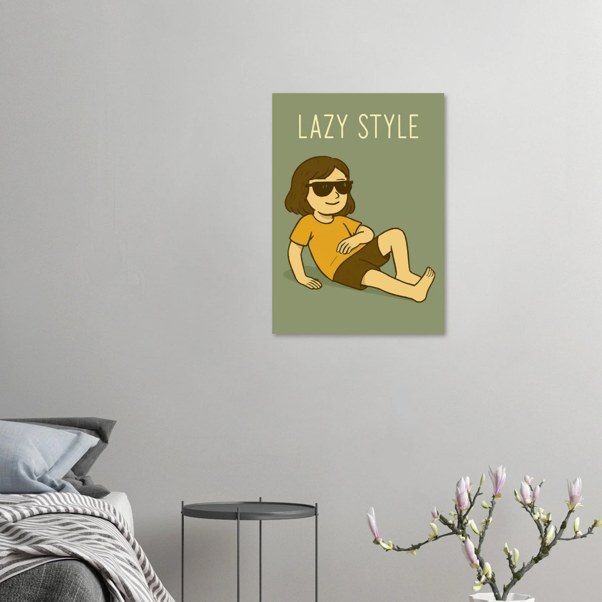 Lazy Style Chilling Vibe Poster – Unique Wall Art in Various Sizes