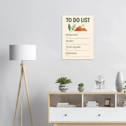Minimalistisk Att Göra-Lista Poster – Fånga Dagen med Naturinspirerad Konst