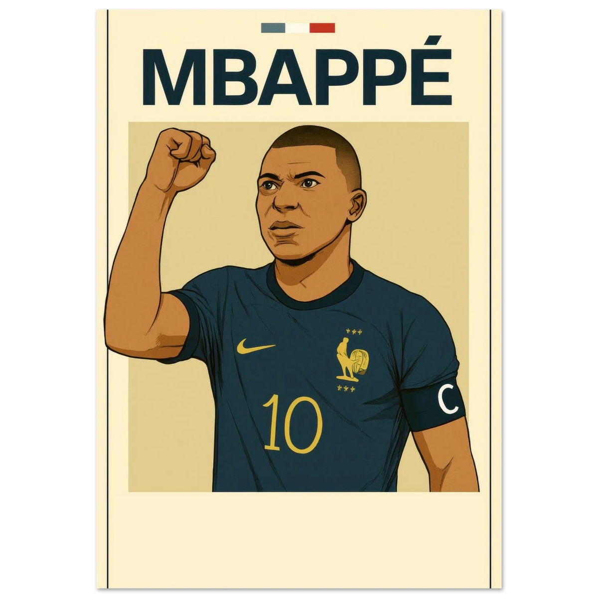 Mbappe 'Captain's Call' Football Legend Poster – Premium Art Print for Sports Fans