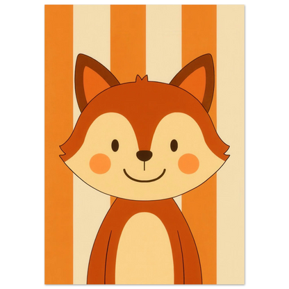 Foxy Friend Art Print – Playful Forest Charm for Your Little One's Room