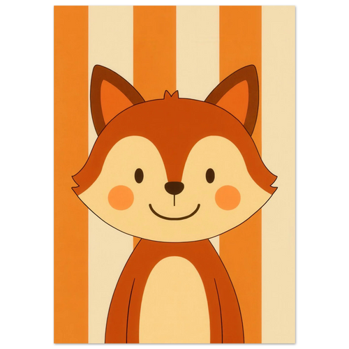 Foxy Friend Art Print – Playful Forest Charm for Your Little One's Room