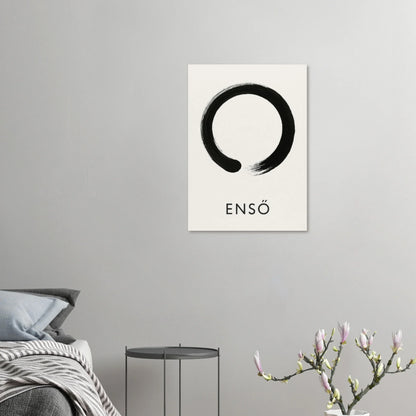 Zen Enso Brushstroke Poster - Minimalist Nordic Wall Art Print in Various Sizes
