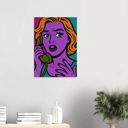 Pop Art Poster: Retro Glamour Wall Art in Vibrant Hues, Available in Various Sizes
