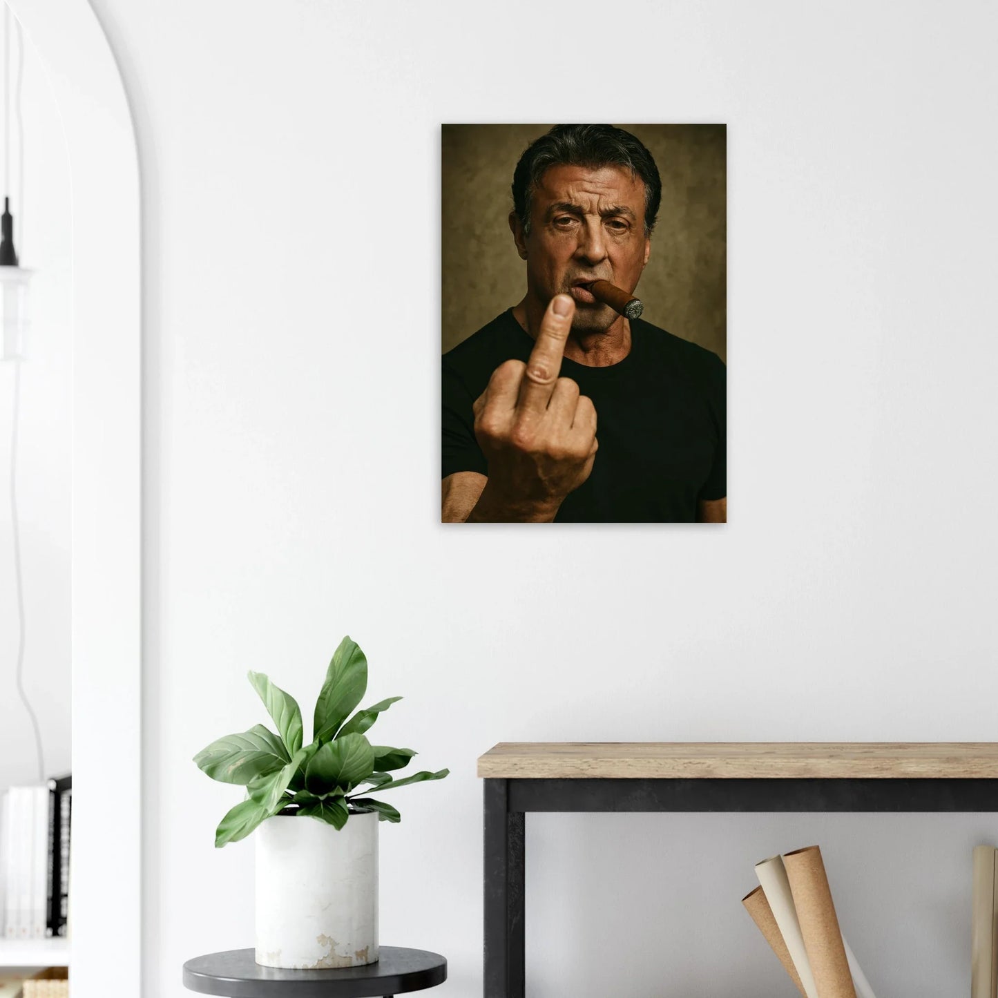 Iconic Stallone "Attitude" Poster: Bold Statement Art in Premium Print Quality