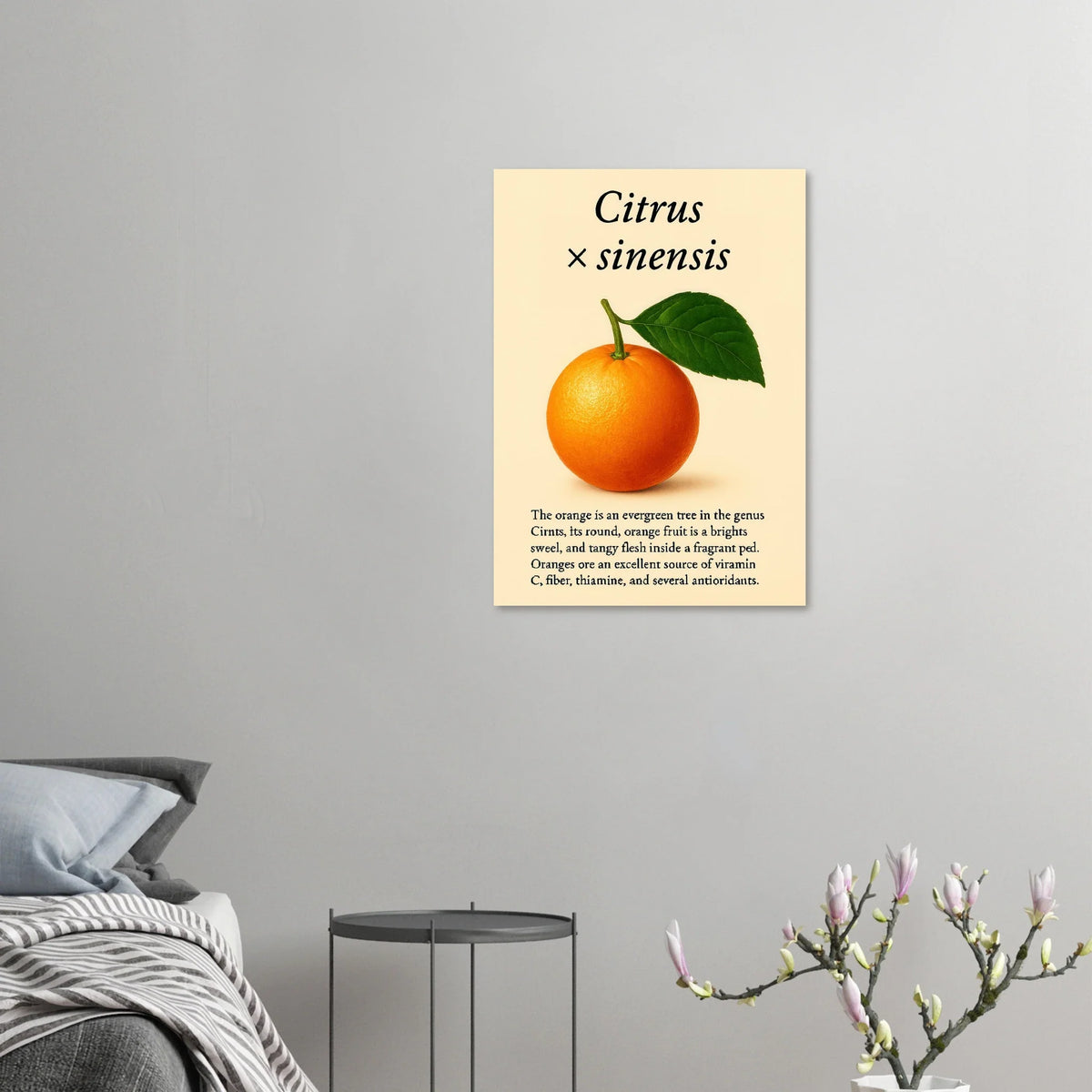 Frukter Citrus Sinensis Botanisk Poster - Vibrant Orange Art Print för ditt hem
